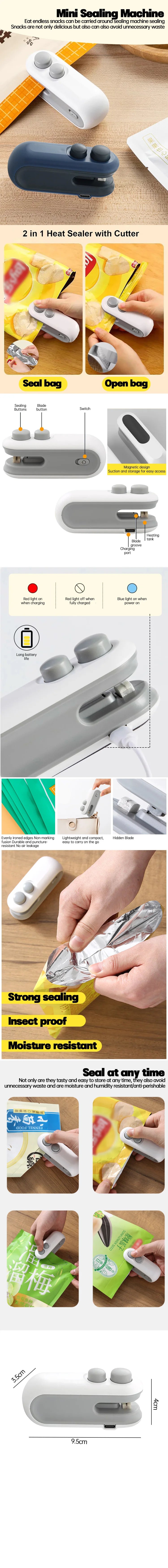 Mini Scelleuse de Sacs Rechargeable