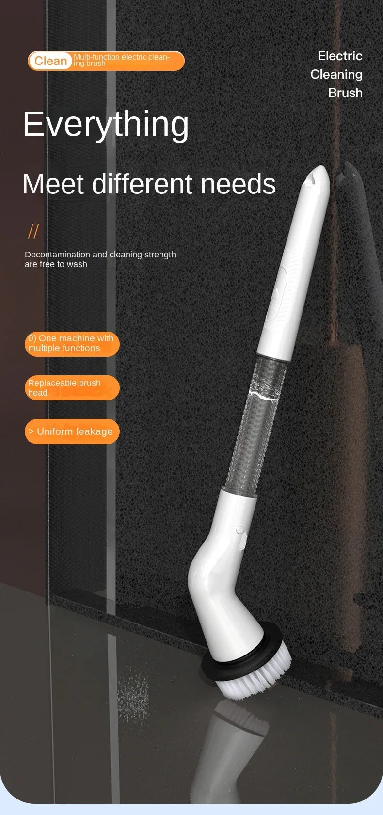 Brosse Electrique de Nettoyage 5-en-1 Nettoyez sans effort