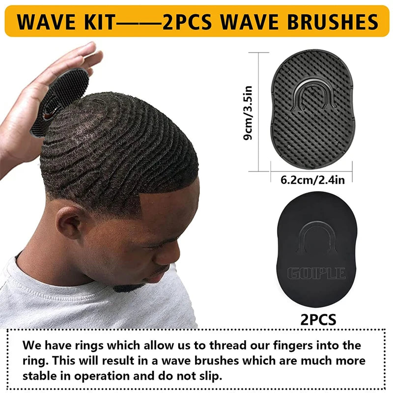 Men Wave Pomade Strong Hold Easy Wash 360 Wave Training Hair Cream, Waves Grease for Promotes Layered Waves Silky Durag Wave Cap