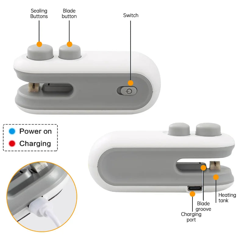 Mini Scelleuse de Sacs Rechargeable